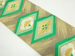 アンティーク　松皮菱に花模様織り出し袋帯（材料）